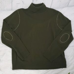 Vtg Kasper and Co. Loden Green Turtleneck EUC XL